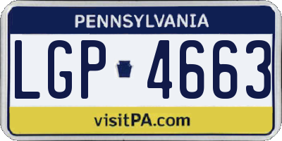 PA license plate LGP4663