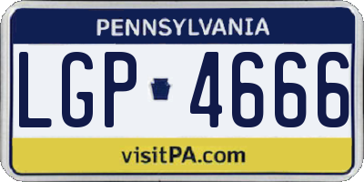 PA license plate LGP4666