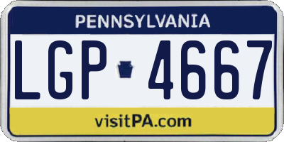 PA license plate LGP4667