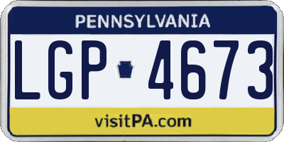 PA license plate LGP4673