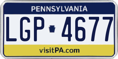 PA license plate LGP4677