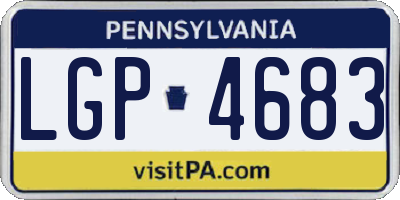 PA license plate LGP4683