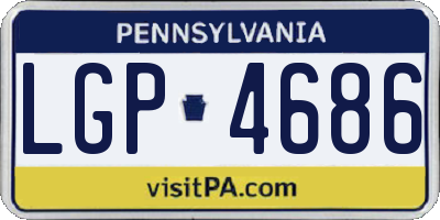 PA license plate LGP4686