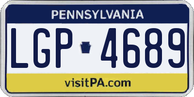 PA license plate LGP4689