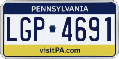 PA license plate LGP4691