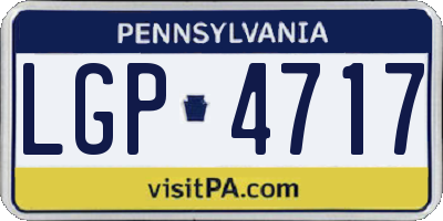 PA license plate LGP4717