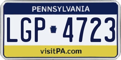 PA license plate LGP4723