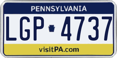 PA license plate LGP4737