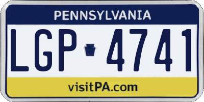 PA license plate LGP4741