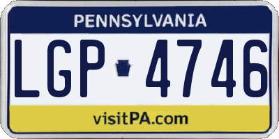 PA license plate LGP4746