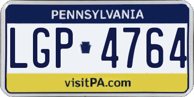 PA license plate LGP4764