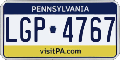 PA license plate LGP4767