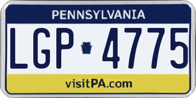 PA license plate LGP4775