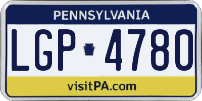 PA license plate LGP4780