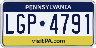 PA license plate LGP4791
