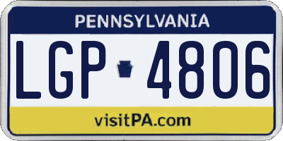 PA license plate LGP4806