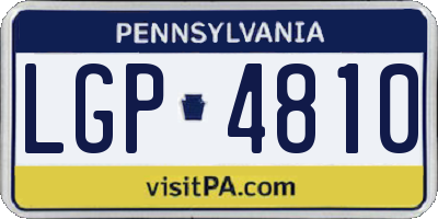 PA license plate LGP4810