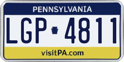 PA license plate LGP4811
