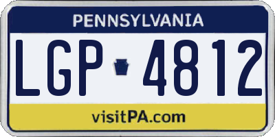 PA license plate LGP4812