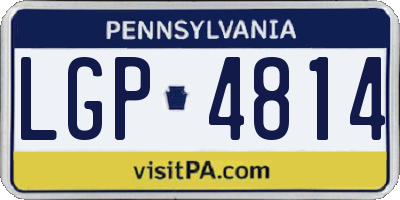 PA license plate LGP4814