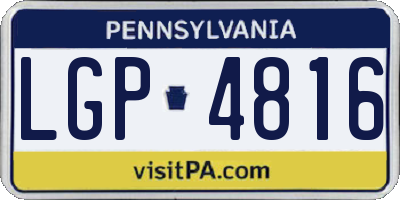 PA license plate LGP4816