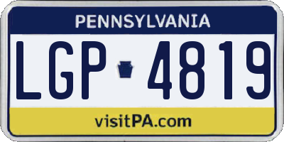 PA license plate LGP4819