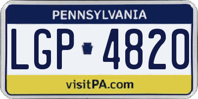 PA license plate LGP4820