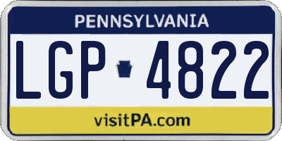 PA license plate LGP4822