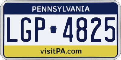 PA license plate LGP4825