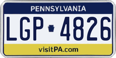 PA license plate LGP4826
