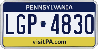 PA license plate LGP4830