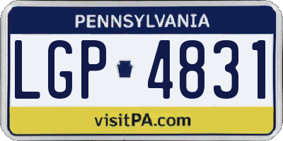 PA license plate LGP4831