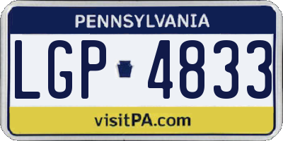 PA license plate LGP4833