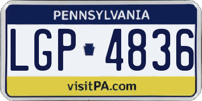 PA license plate LGP4836