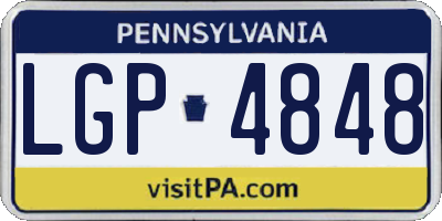 PA license plate LGP4848