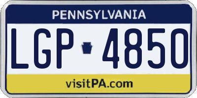 PA license plate LGP4850