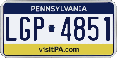 PA license plate LGP4851