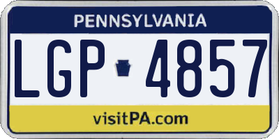 PA license plate LGP4857