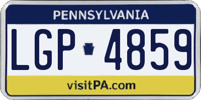 PA license plate LGP4859