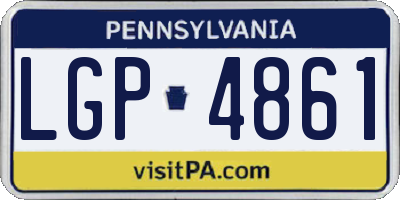 PA license plate LGP4861