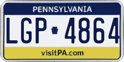 PA license plate LGP4864