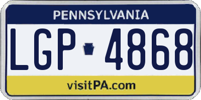 PA license plate LGP4868