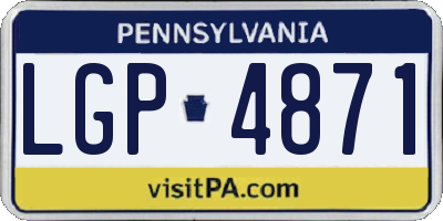 PA license plate LGP4871
