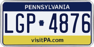 PA license plate LGP4876