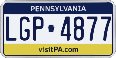 PA license plate LGP4877