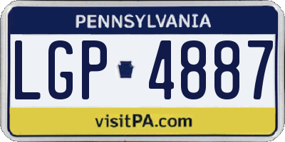 PA license plate LGP4887