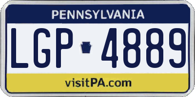 PA license plate LGP4889