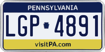 PA license plate LGP4891