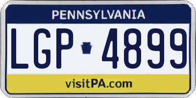 PA license plate LGP4899