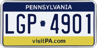 PA license plate LGP4901